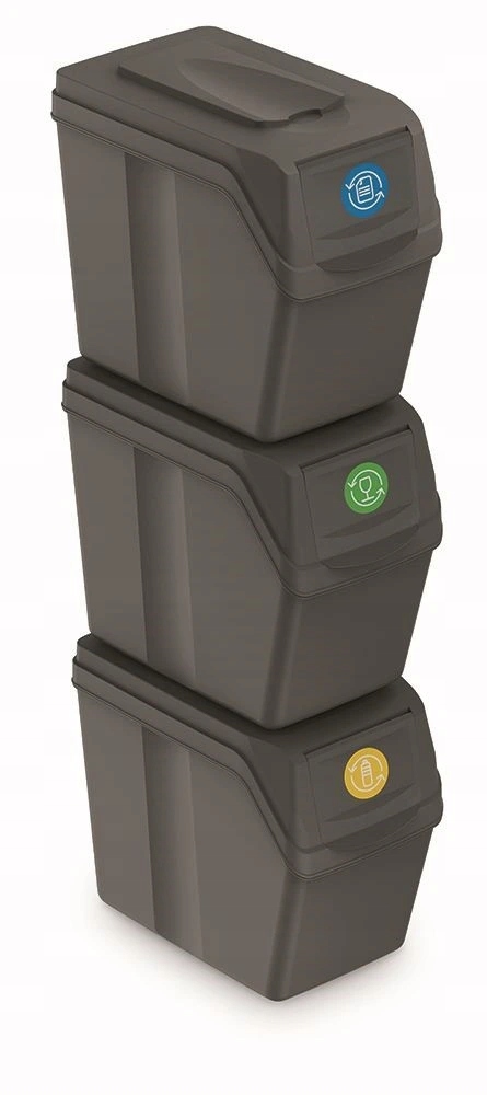 Odpadkový koš Prosperplast Sortibox 3 x 20 l šedý kámen