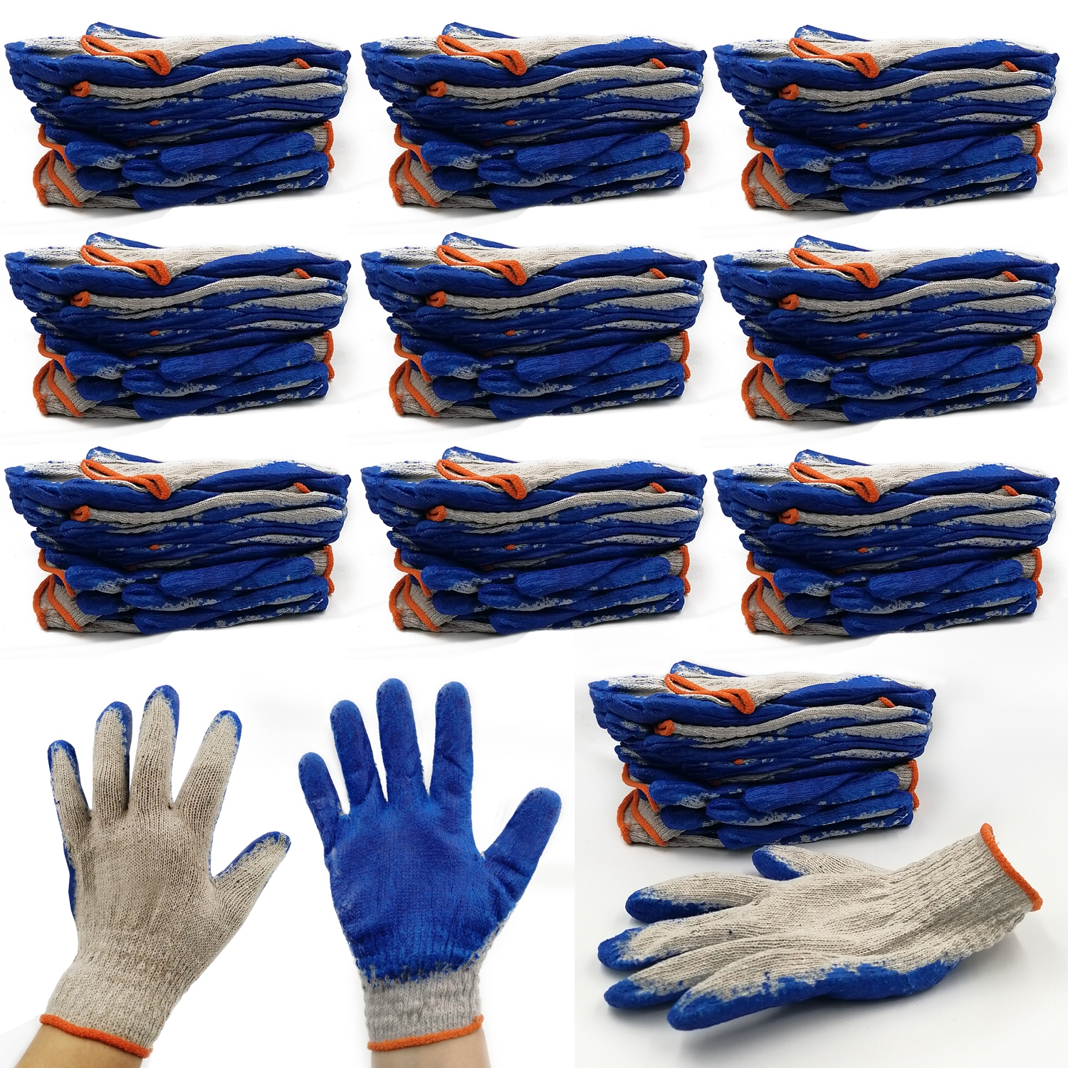 100PAR RĘKAWICE ROBOCZE WAMPIRKI MOCNE BAWEŁNA XL