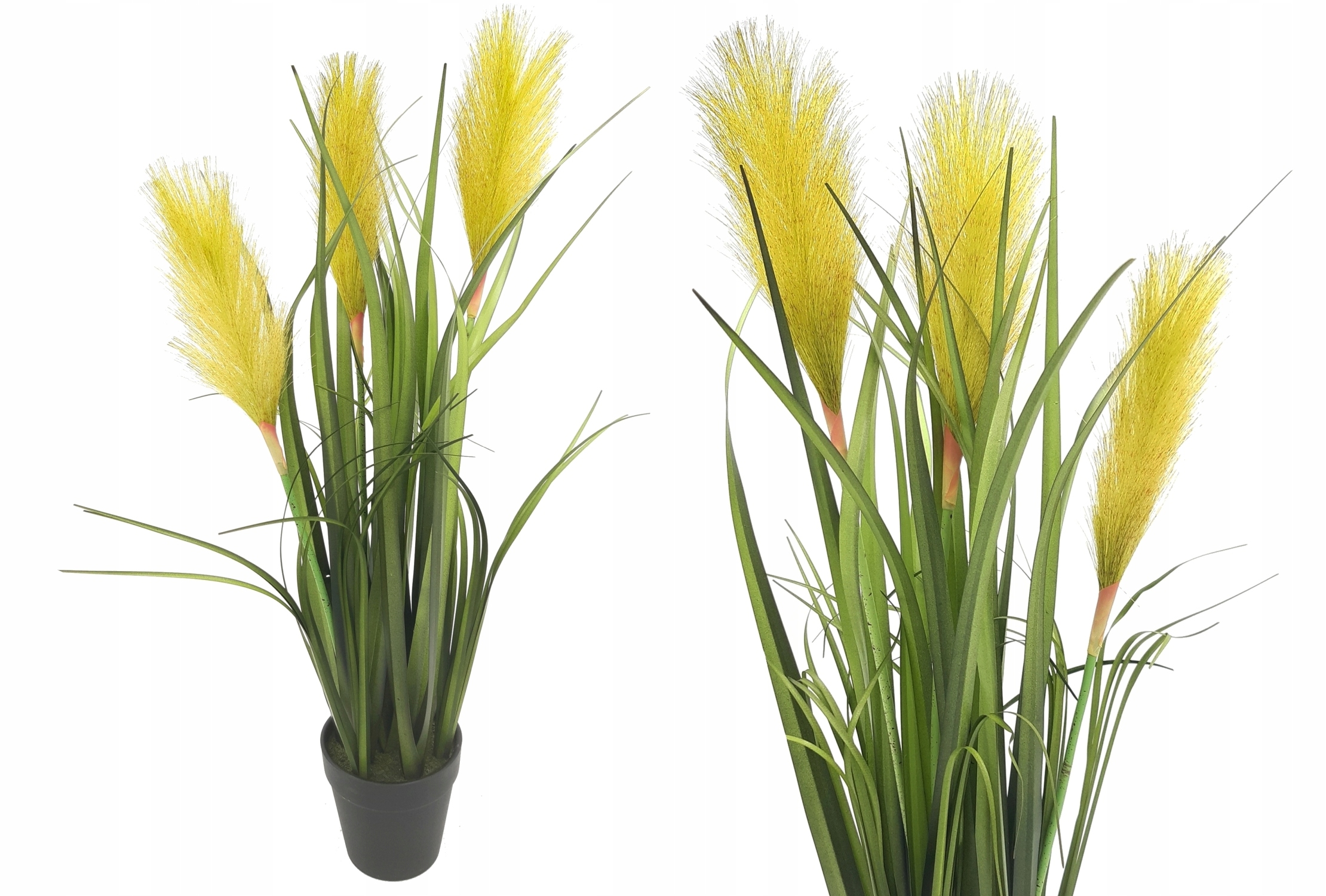 SZTUCZNA TRAWA PAMPASOWA ROŚLINA W DONICZCE 55 cm