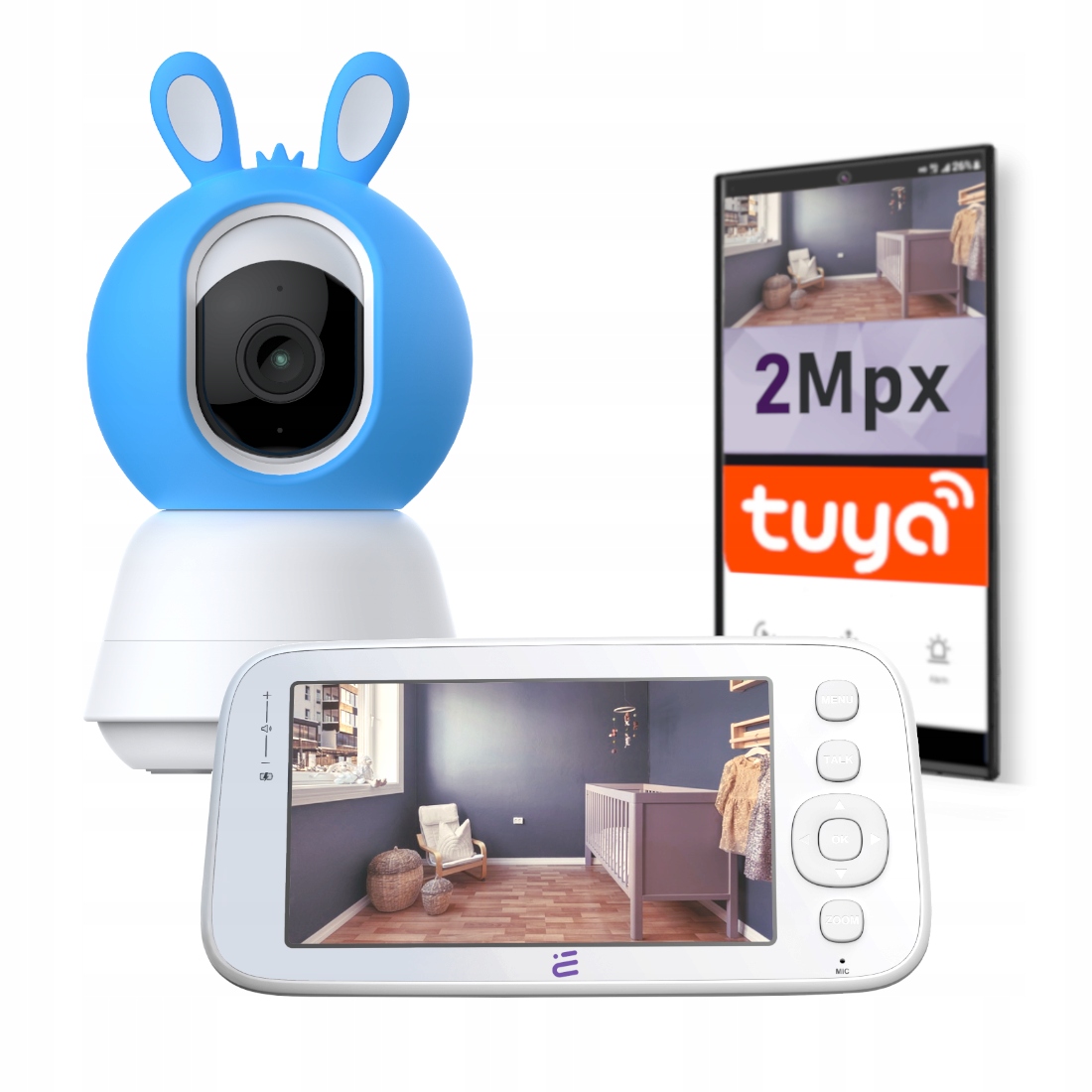 Elektronická chůvička WiFi Ip kamera otočná Baby Guard monitor Encore View