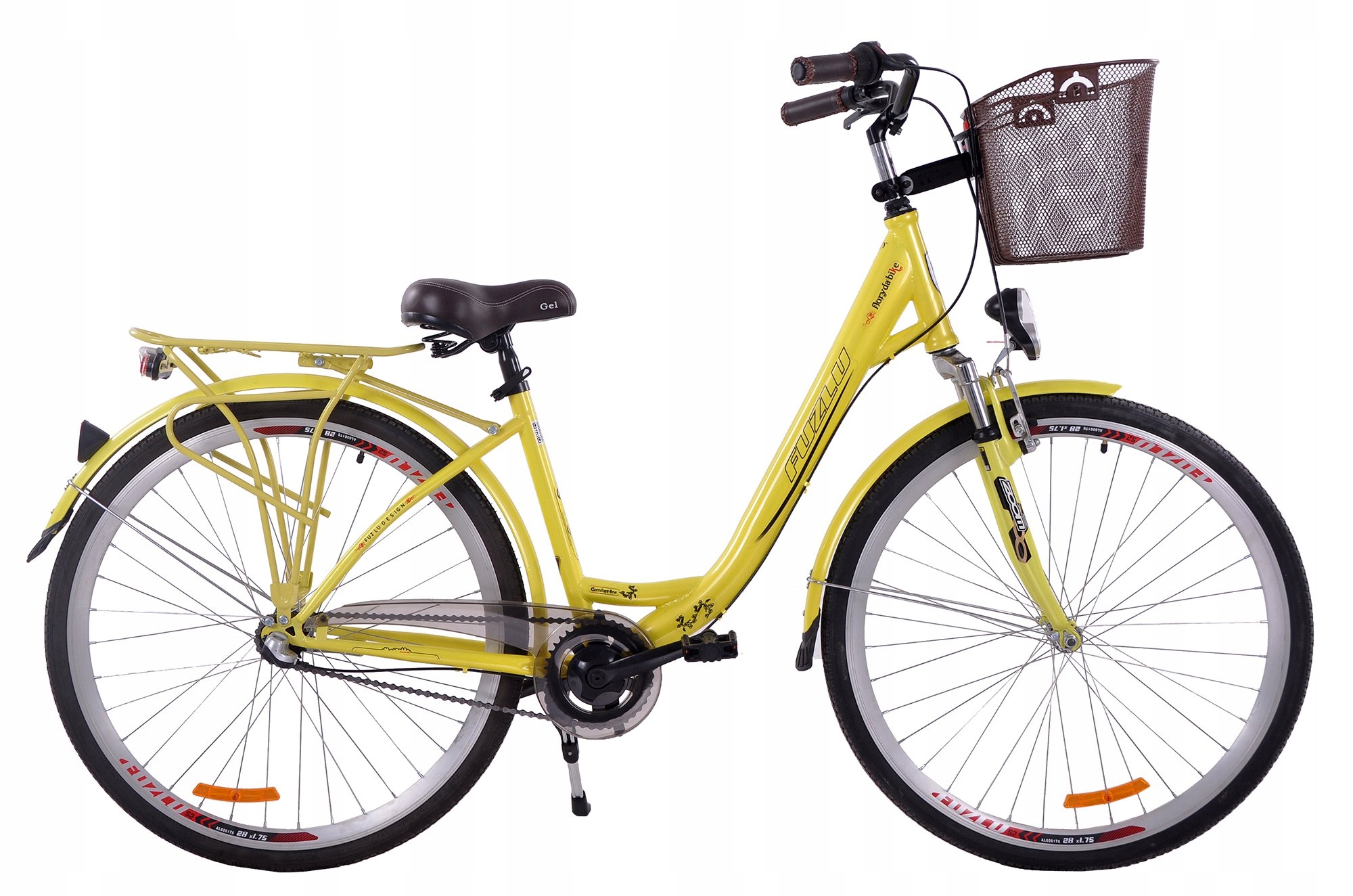 Rower Miejski 28 Damski Fuzlu Floryda Amt żółty