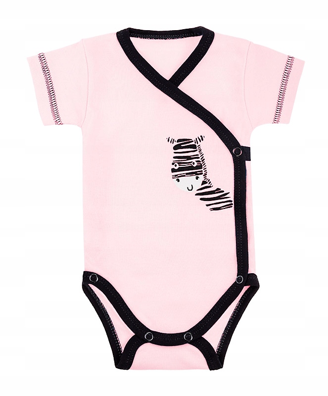

Zebra Body kopertowe krótki rękaw 50 Różowy