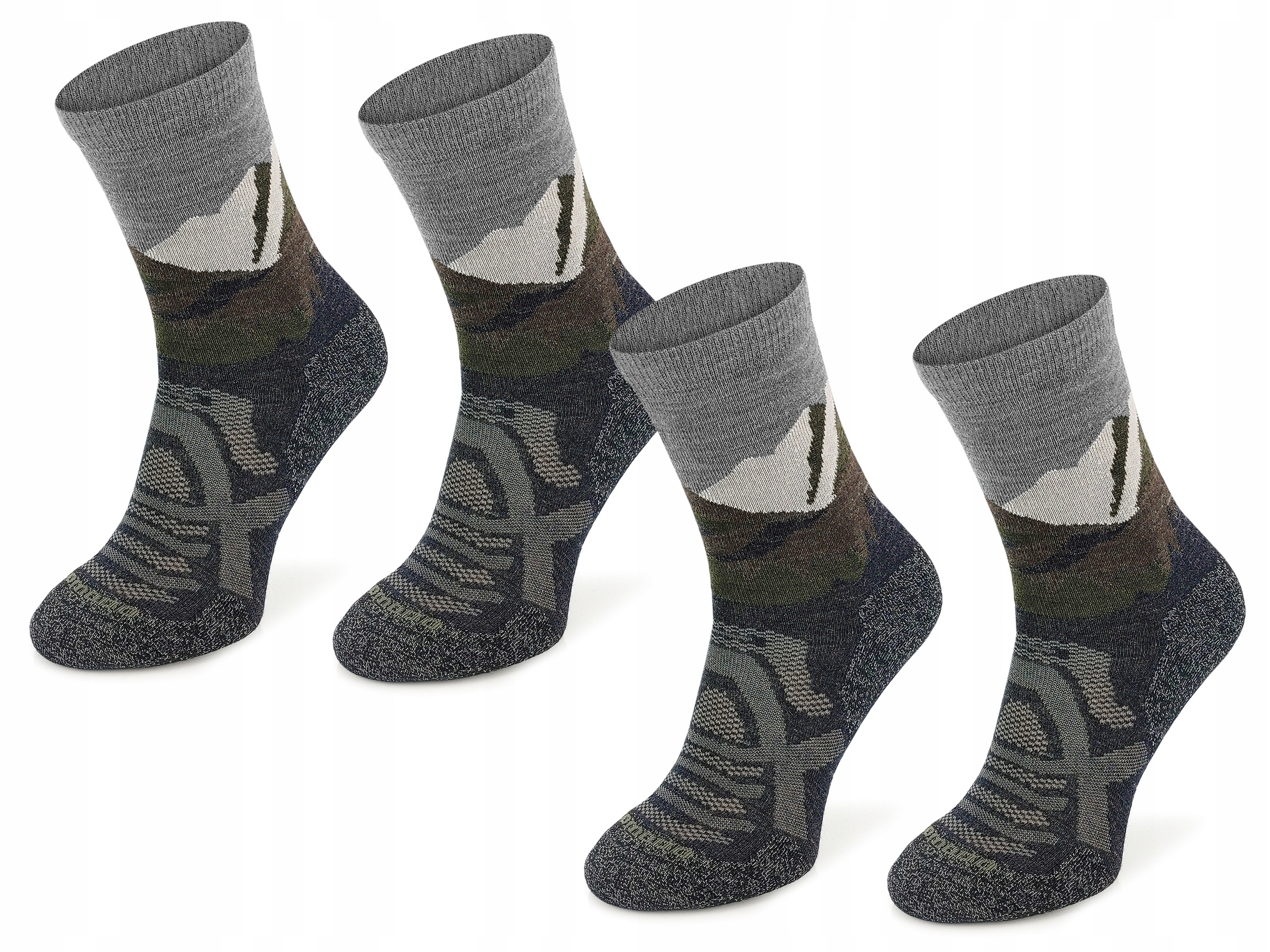 Oddychające wełniane skarpety trekkingowe 70% merino Comodo 39-42 2 Pak
