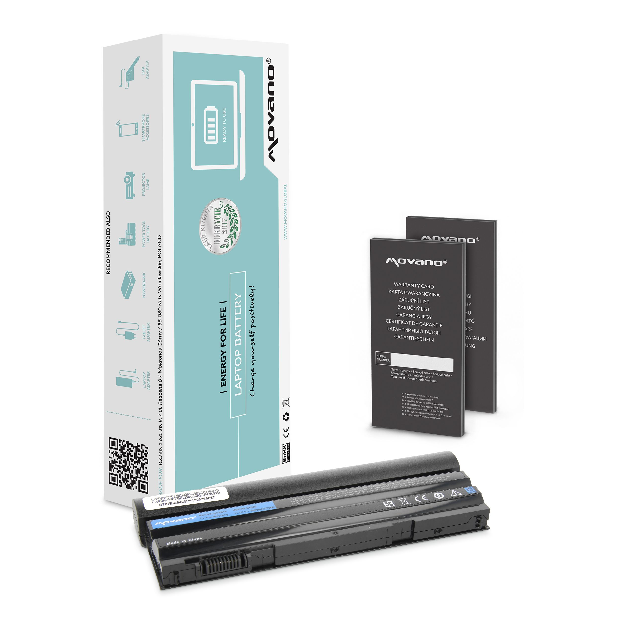 Baterie Movano pro Dell Latitude E6420 (6600 mAh)