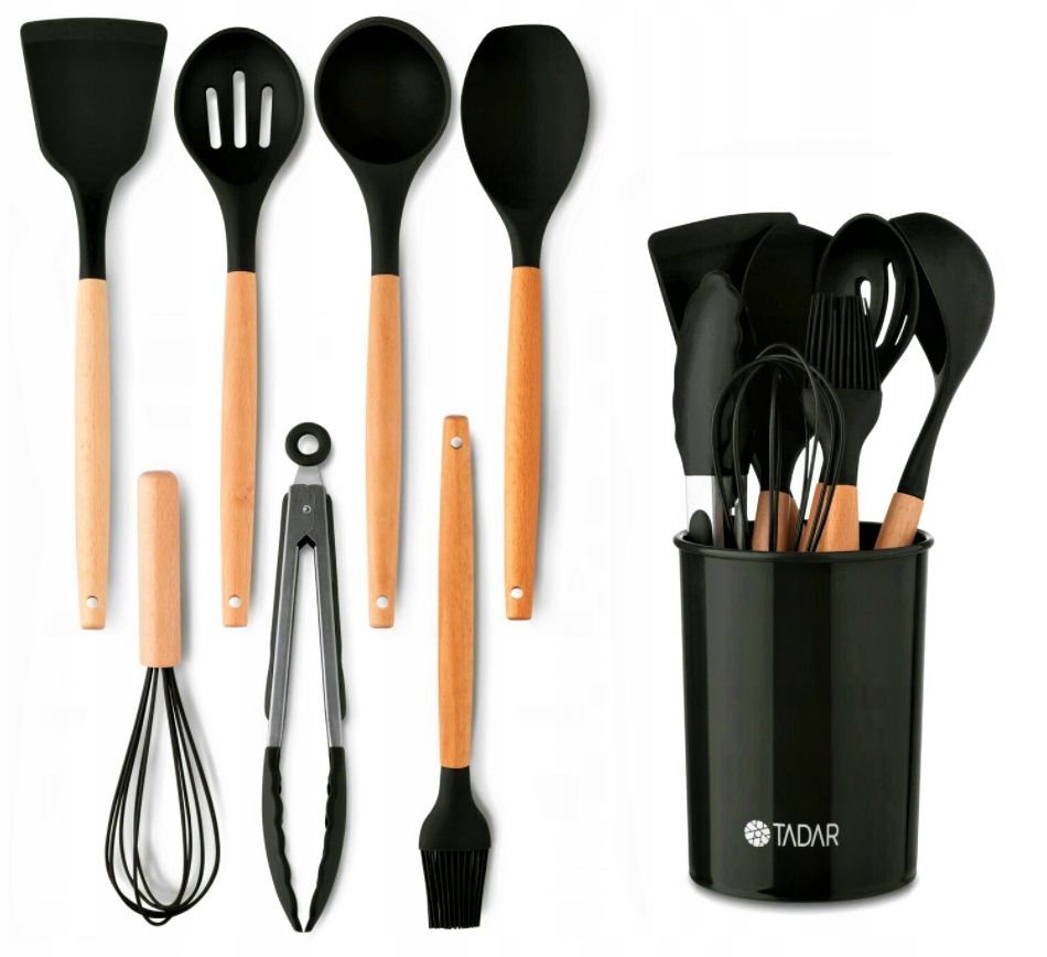 *ZESTAW SILIKONOWYCH PRZYBORÓW KUCHENNYCH + GRATIS