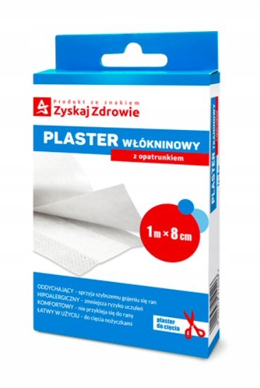 

Plaster Włókninowy Z Opatrunkiem 1mx8cm szeroki