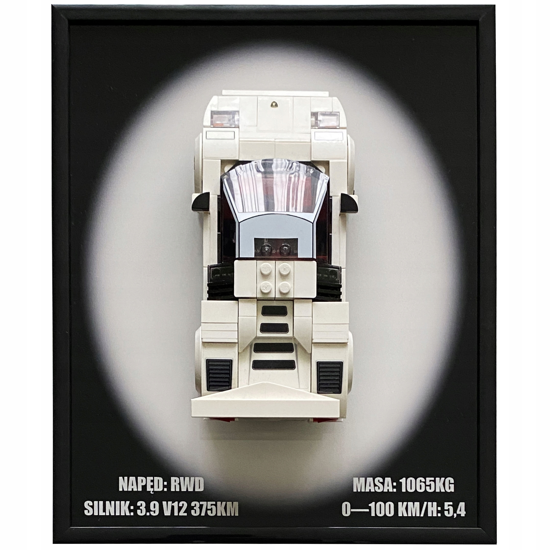 Rámeček s držákem pro Lego Speed Champions 76908 Lamborghini Countach