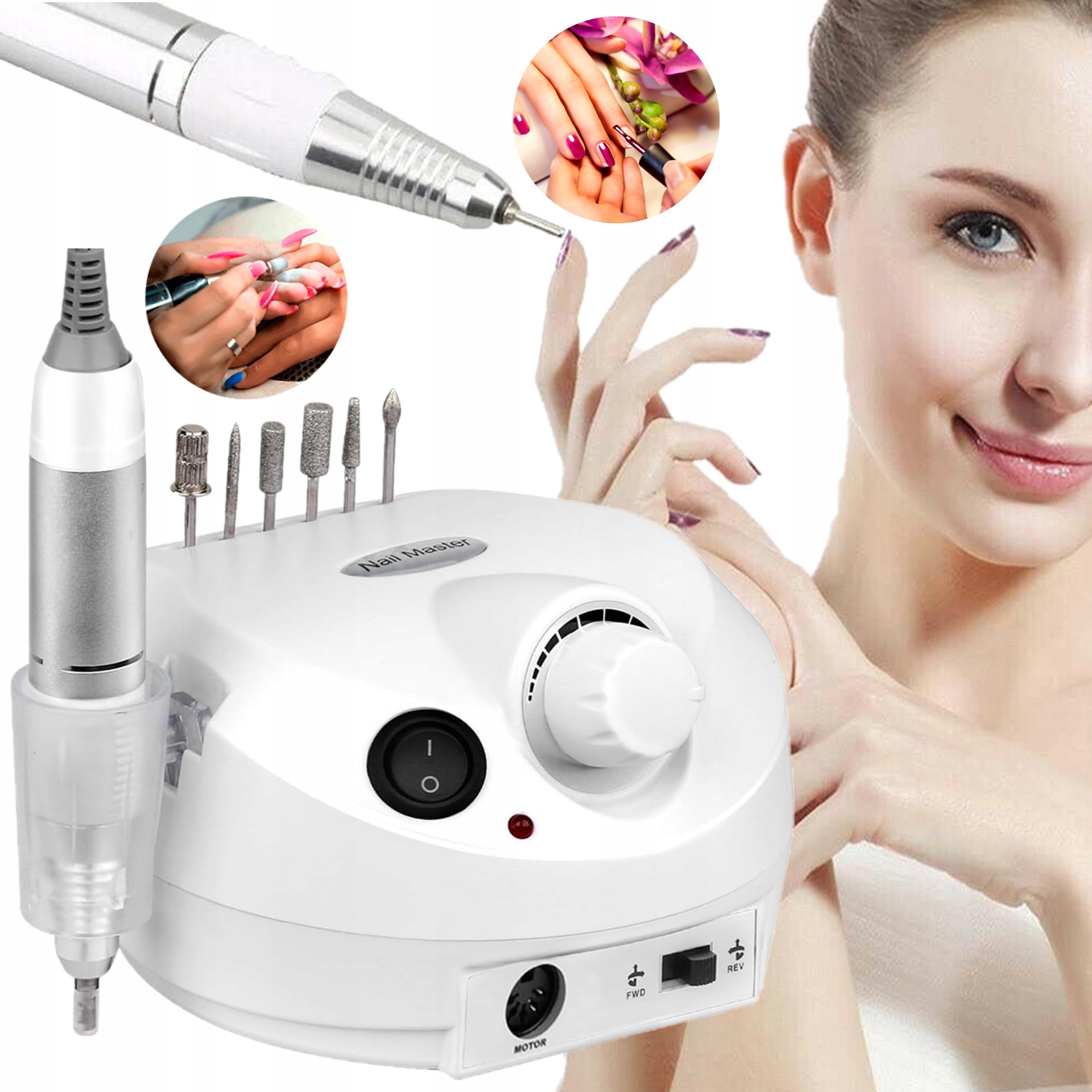 Bruska profesionální manikúra pedikúra 65W frézy eSezam