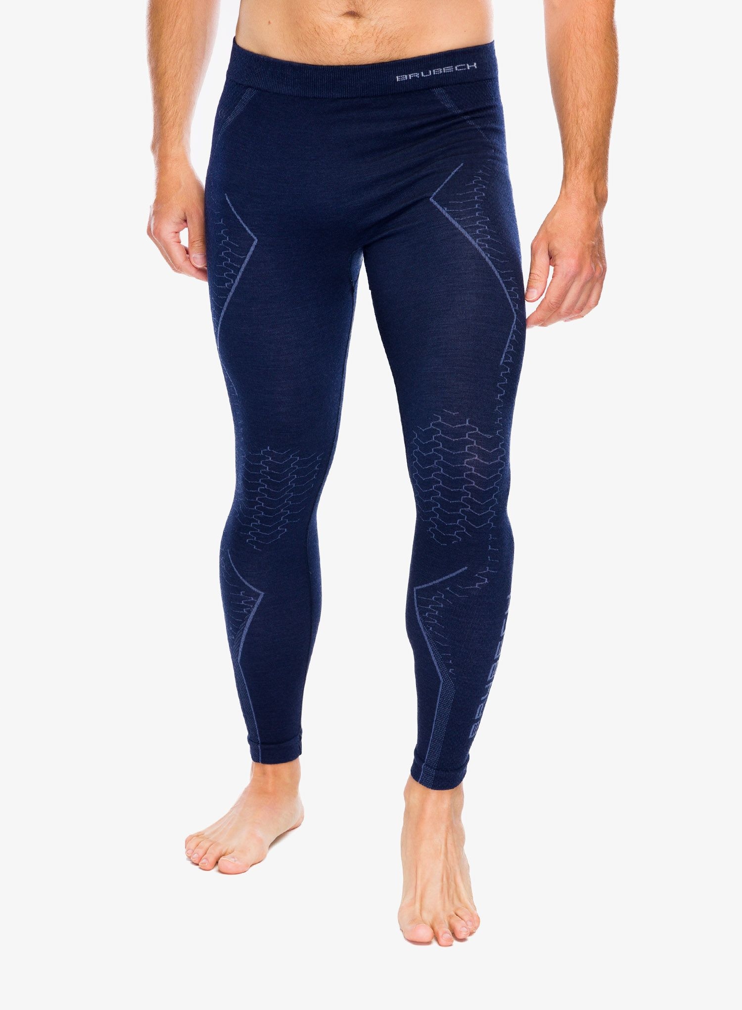 Legginsy termoaktywne Brubeck Extreme Merino navy blue XL