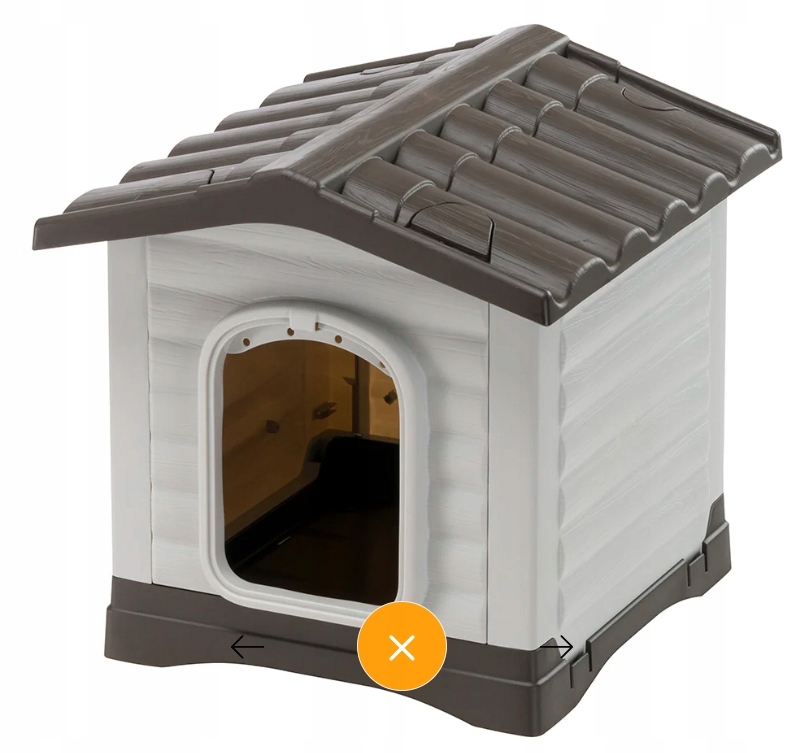 Levně Ferplast Domeček pro psa Dogvilla 50 43x48x44 cm Šedý