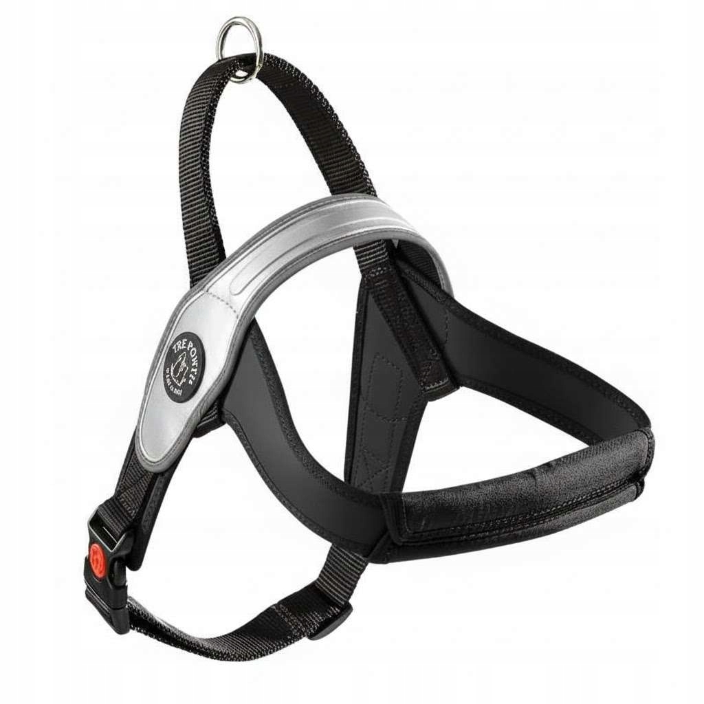 Levně Postroj pro psa 40-60 kg univerzální nastavitelný XXL, barva černo/šedá