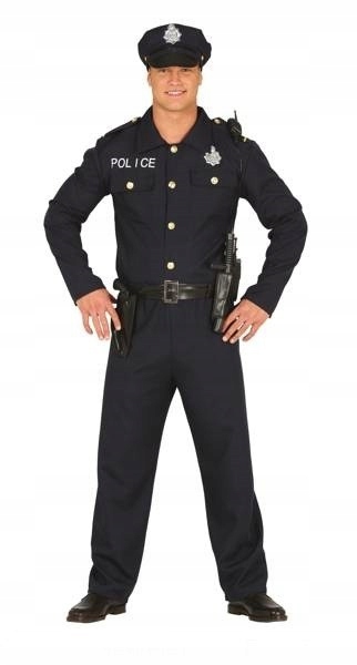 Kostým Pan Uniformovaný Policista Modrý M