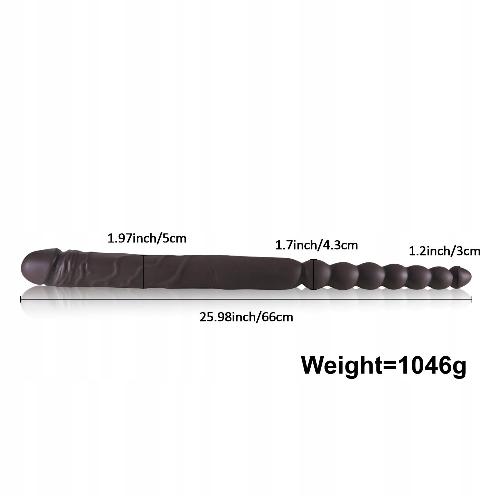 HOSNHH 45cm Doppeldildo Realistyczny Penis Analkulki Silikonowy Dildo — miniatura 4