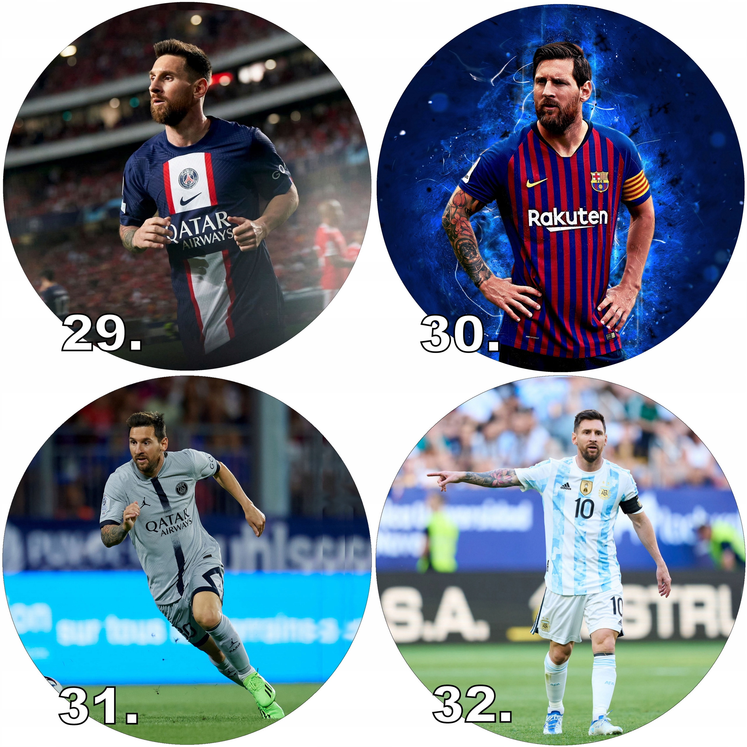 OPŁATEK NA TORT MESSI 17 CM +GRATIS -WYJĄTKOWY SMAK MISTRZOSTWA I GENIUSZU! Kolor wielokolorowy