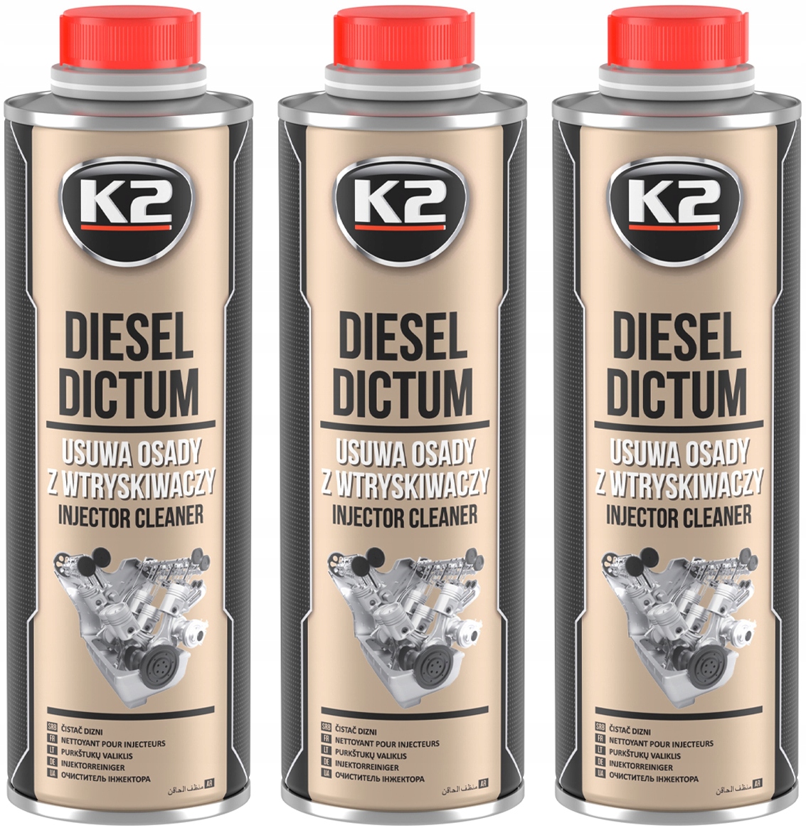 K2 DIESEL DICTUM DO CZYSZCZENIA WTRYSKOW 500ML x3