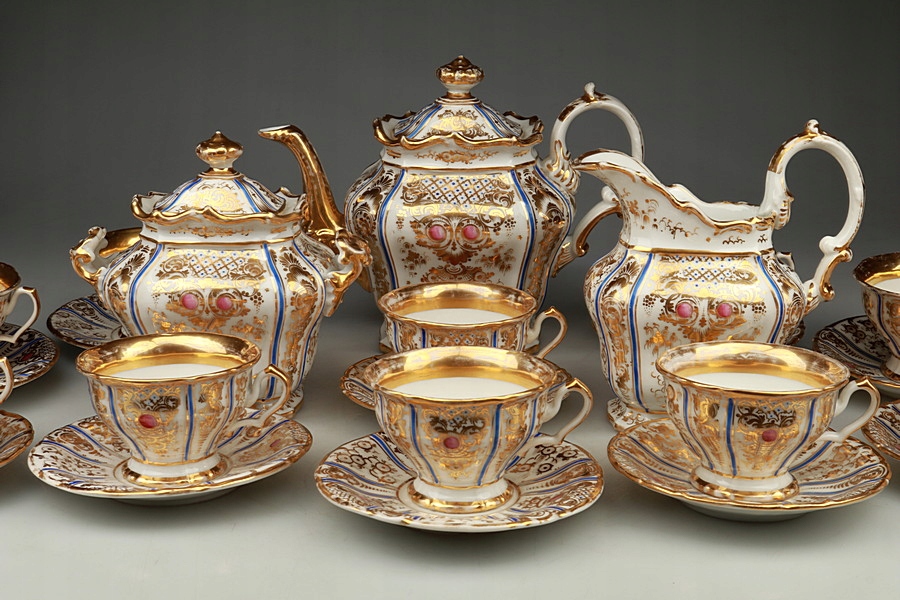 Serwis do kawy - Biedermeier - XIX w.