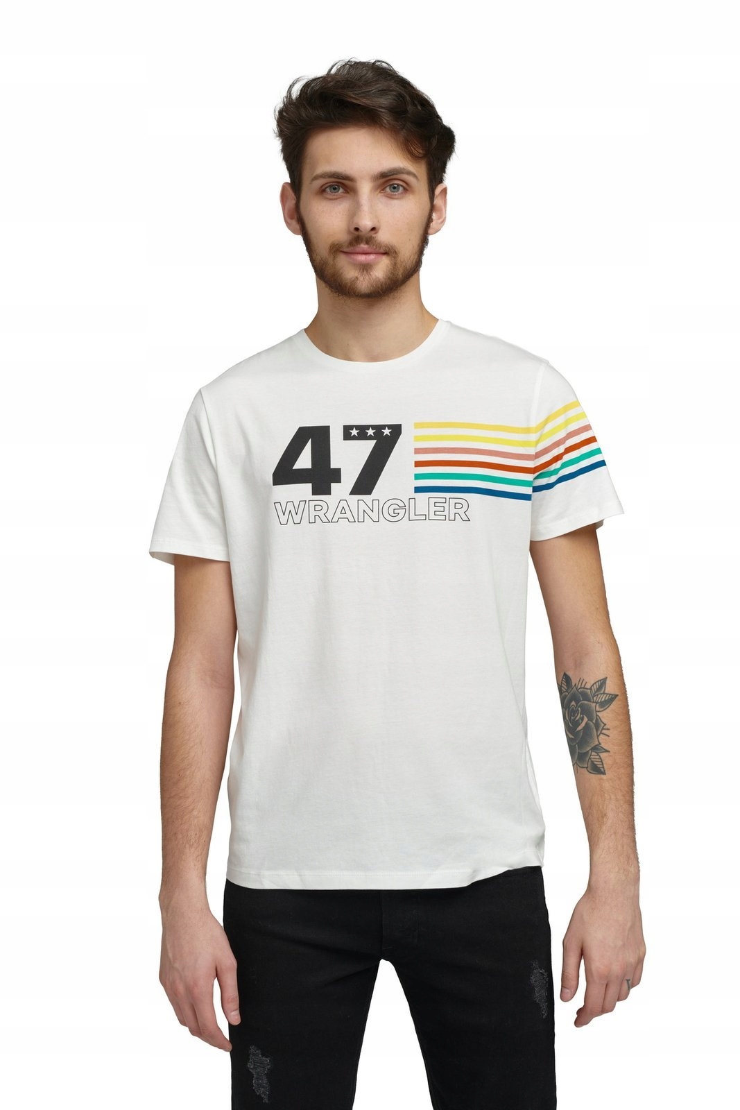 

Wrangler Ss Rainbow Tee Off White W7F1FK737 XL