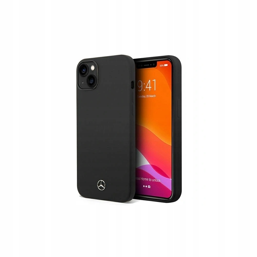 Pouzdro Mercedes MEHCP14MSILBK Apple iPhone 14 Plus 15 Plus pevné silikonové