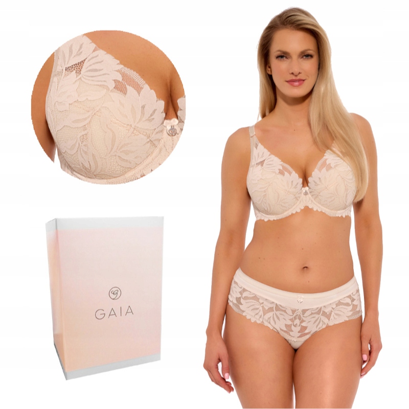 Podprsenka s krajkou Semi-Soft Maja 1300 polovyztužená béžová 65J