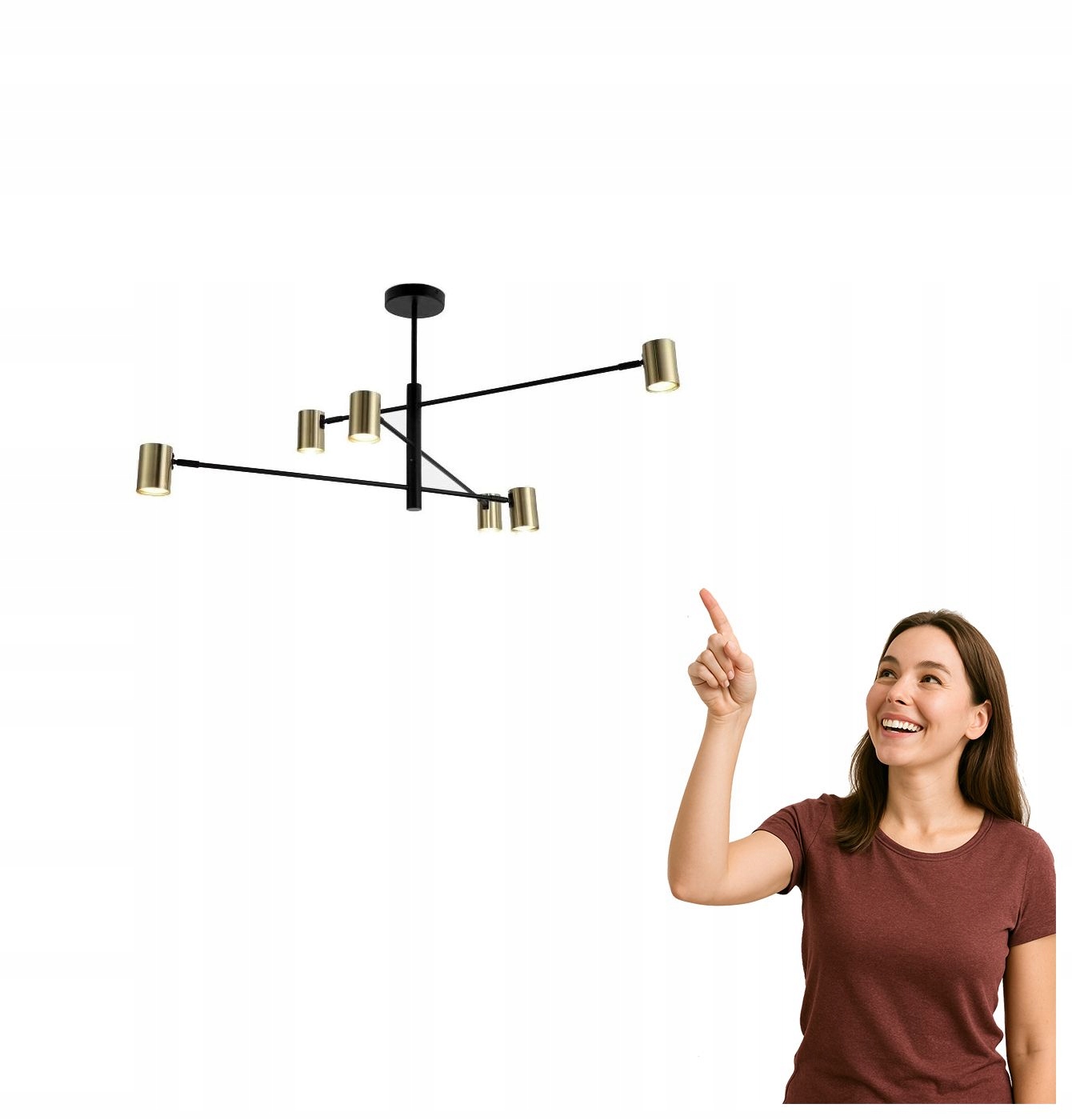 Stropní svítidlo Pedro Pen 4104-6GD+BK Zuma Line