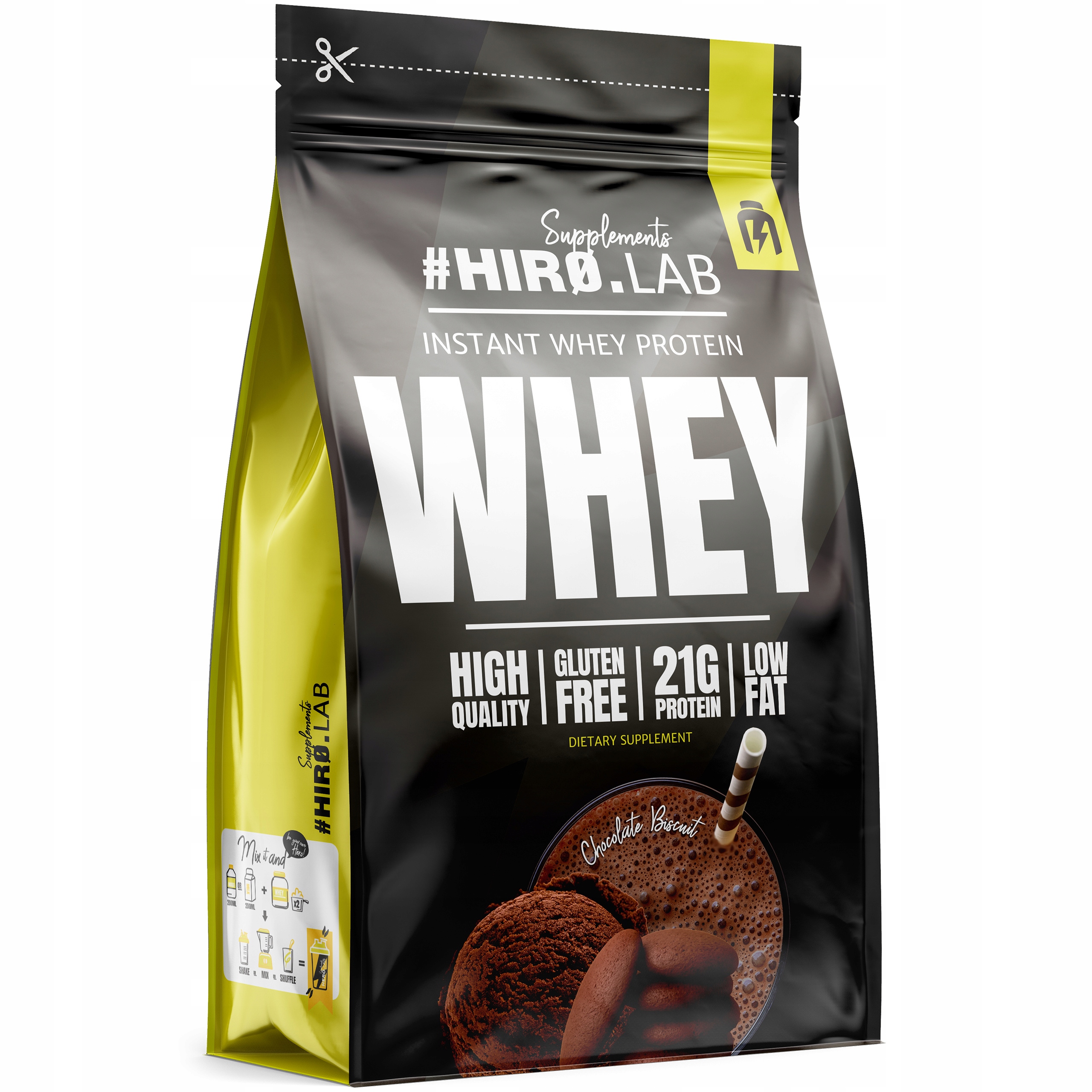 Doplněk Stravy Wpc protein Hiro.lab 700 g 50 g jako dárek Piškot Instant Whey