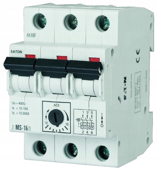 3-pólový motorový spínač Z-MS-16/3