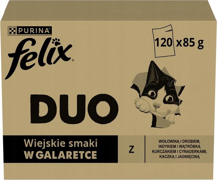 Felix Duo Wiejskie Smaki MIX Smaków Karma W Galaretce Dla Kota 120x85g