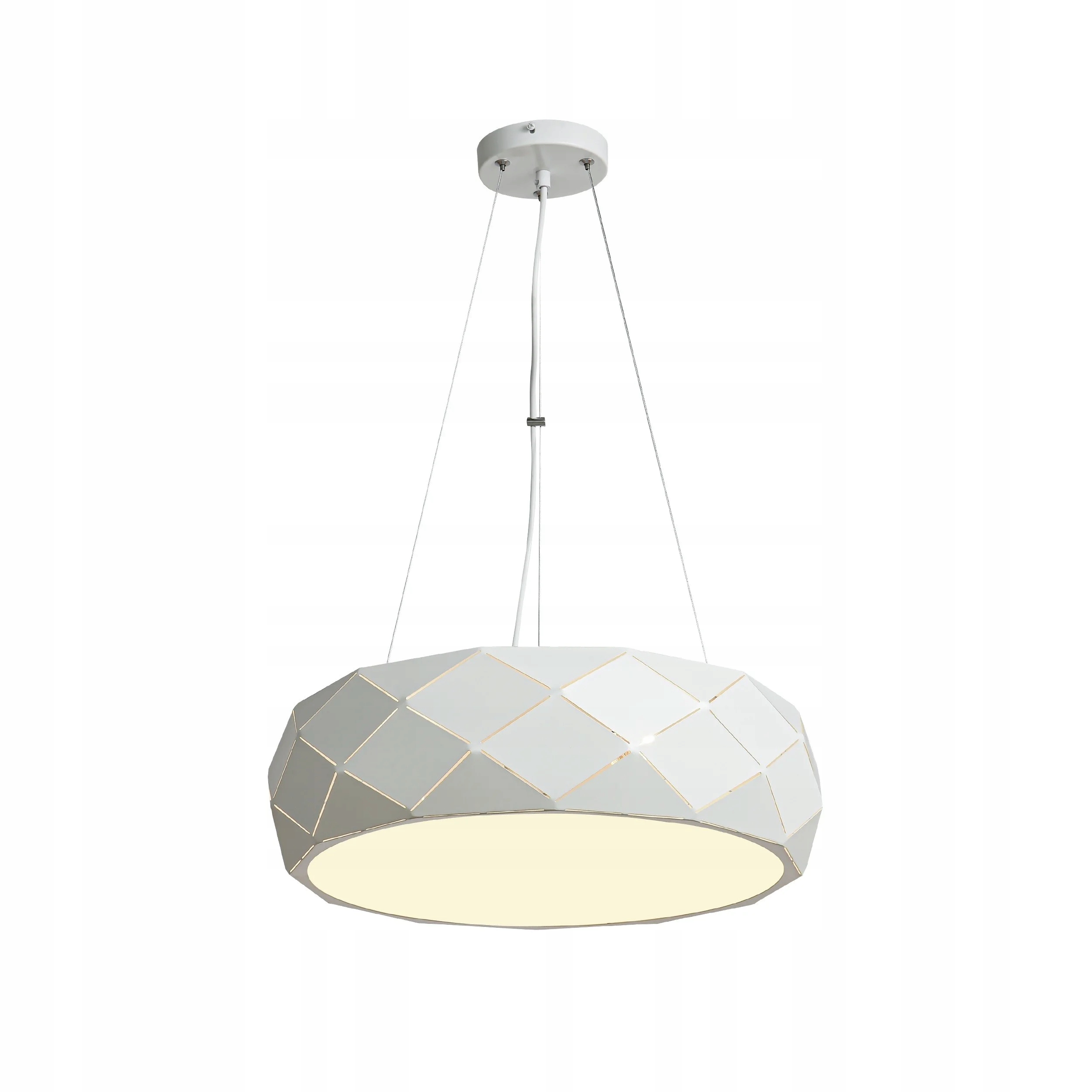 Moderná závesná lampa biela okrúhla 45 cm do obývačky s 3 bodmi Light Prestige