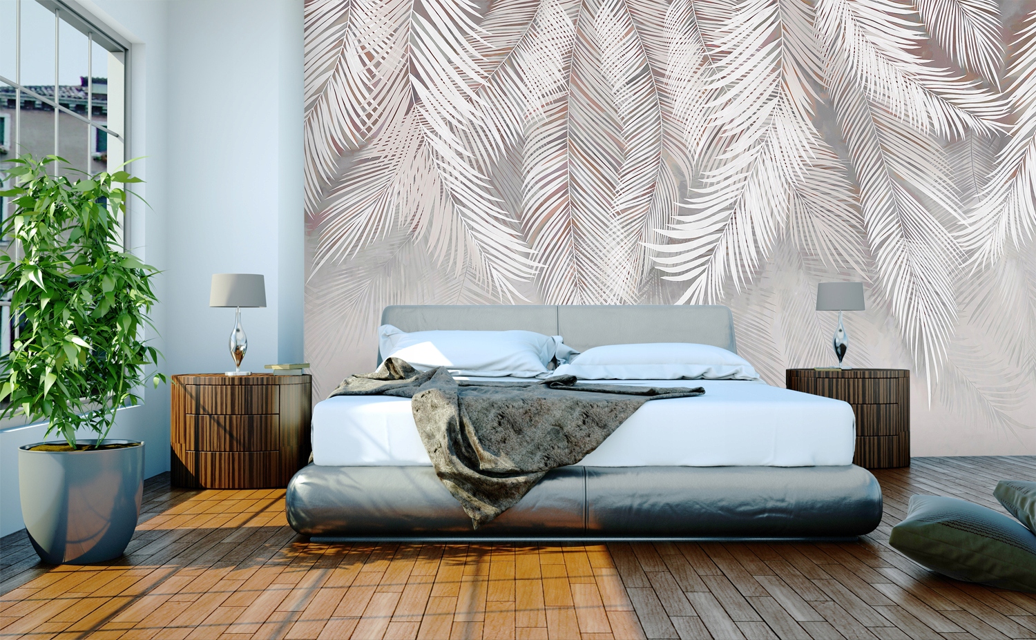 Fototapeta WISZĄCE LIŚCIE PALMY 490x260 04 W Szerokość produktu 490 cm