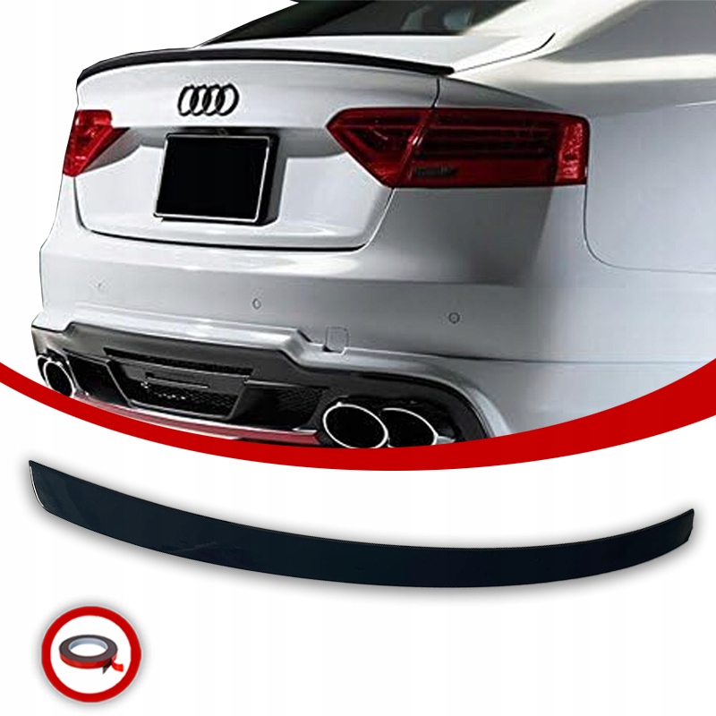 Audi A5 8T Sportback Letka Spoiler Doplněk S-look Černý Lesk