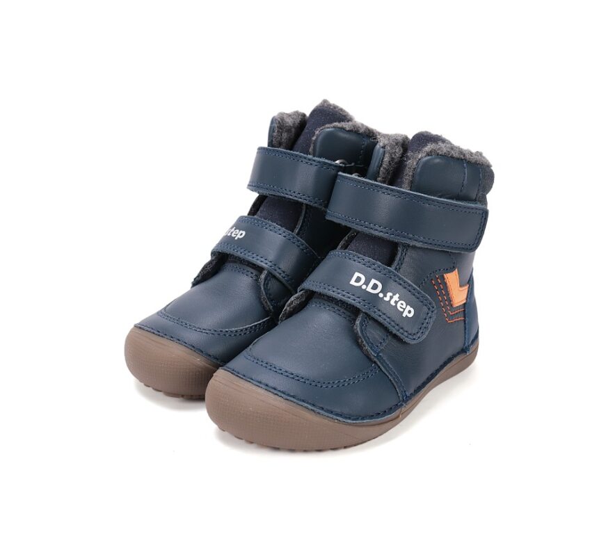 Buty zimowe, śniegowce dziecięce DD step barefoot W063-52804A Royal Blue 29