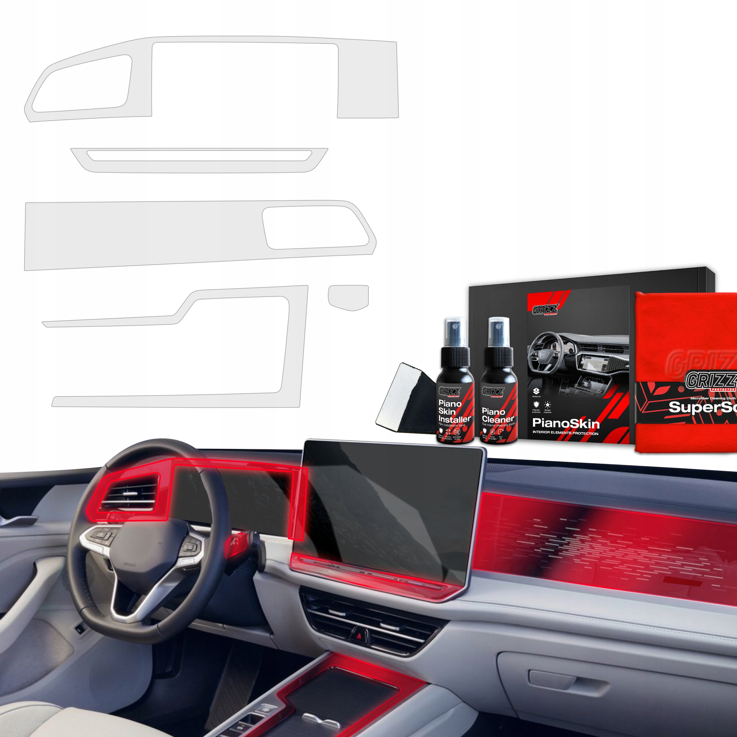 5v1 fólie pro interiér Volkswagen Passat B9 12,9" (2024-2025)