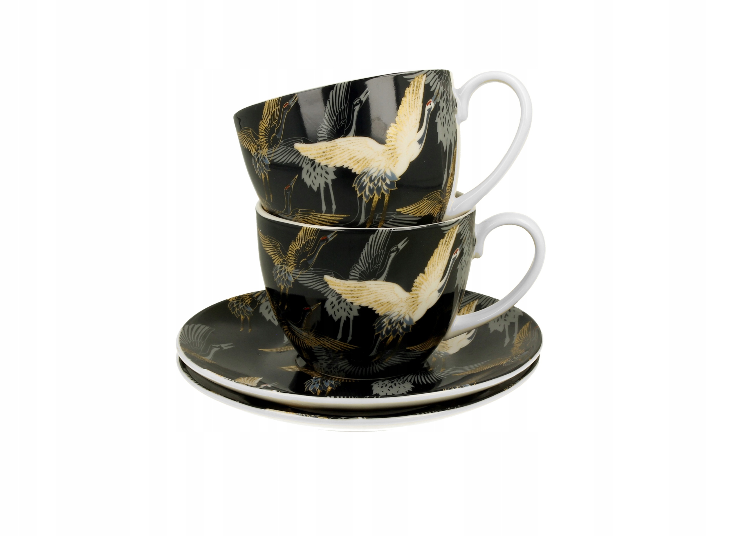 Zestaw filiżanek komplet 2 szt ŻURAWIE NOCĄ Kolor wielokolorowy