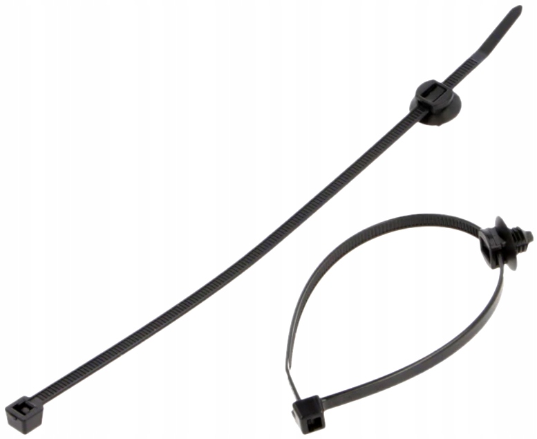 Opaski Zaciskowe Kablowe 200x4,6mm Z Mocowaniem x2