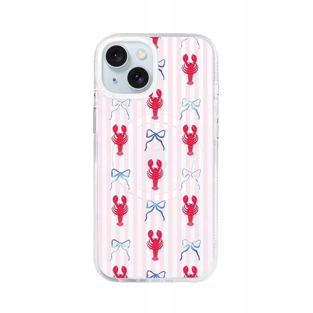 Etui do iPhone 15 z MagSafe, krab i kokardki
