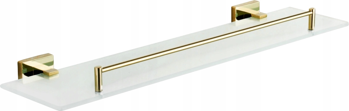 Mexen Arno zlatá skleněná závěsná polička 50cm, montáž na kolíky