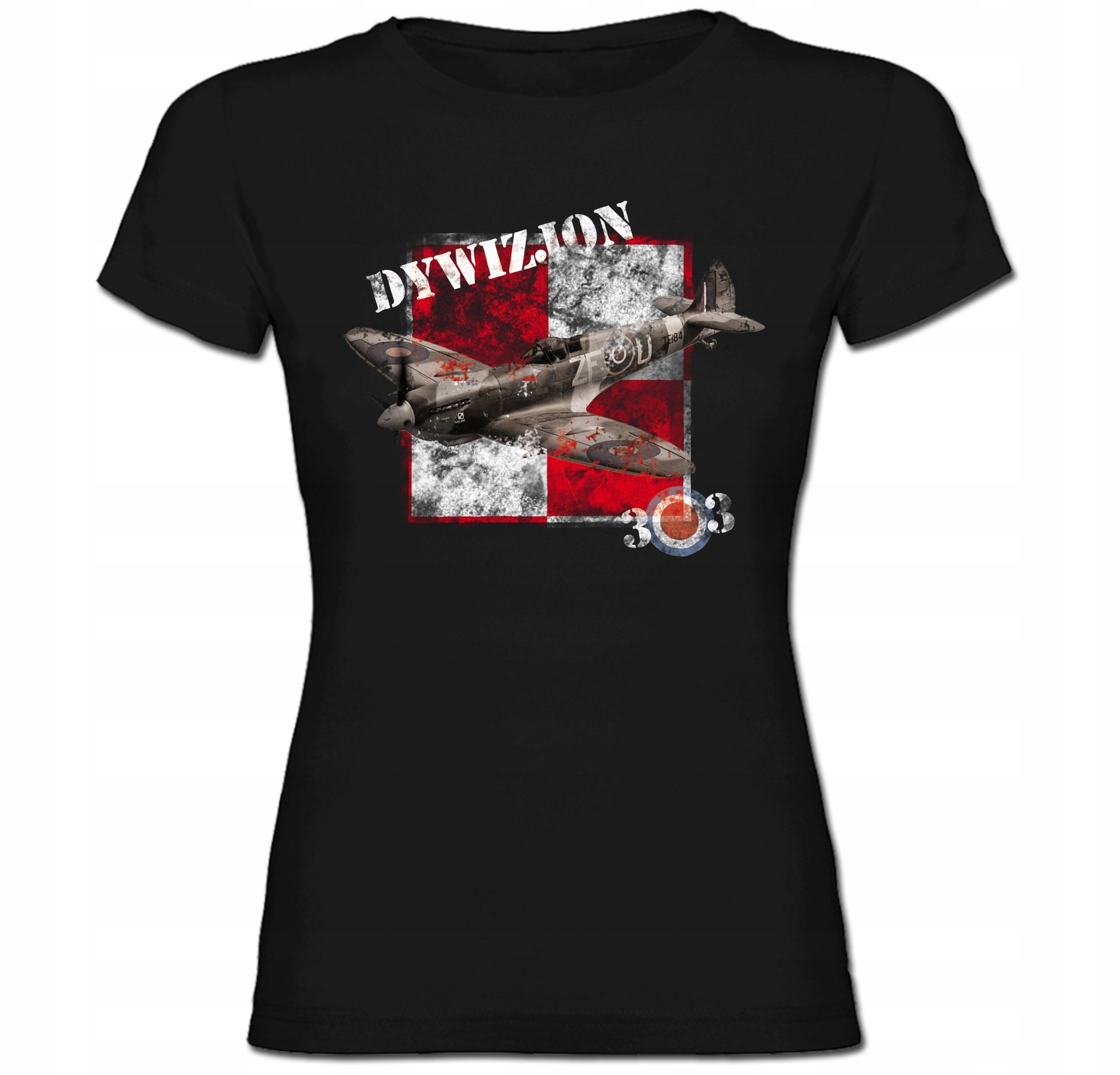 

Tshirt damski Patrotyczny Dywizjon 303 Samolot S
