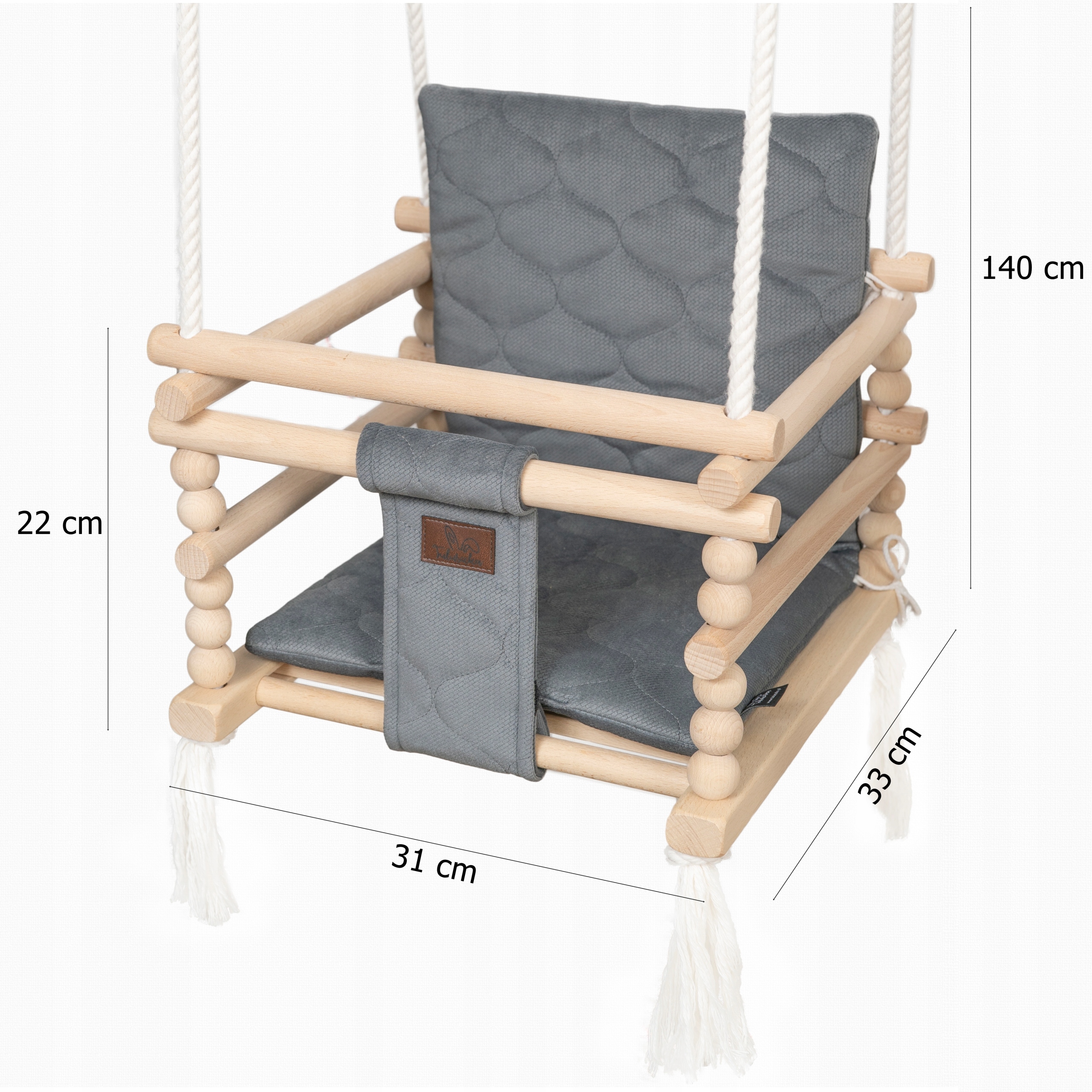 Huśtawka Dla Dzieci 3w1 Pokojowa Ogrodowa- Grafitowa EAN (GTIN) 5904158336057