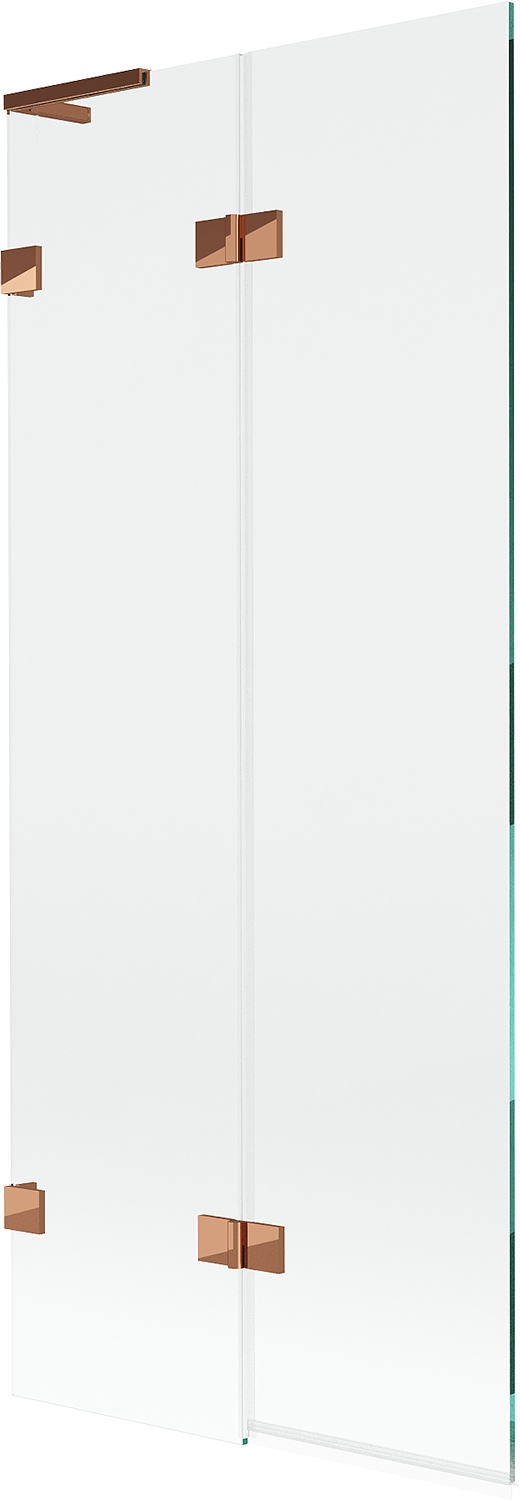 Mexen Lunar L vanová zástěna dvoukřídlá levá 80 x 150 cm, transparentní, rů