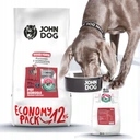 John Dog Kuře S Hovězím Masem 12 Kg Chicken &amp; Beef Dospělí Psi Střední A Velcí