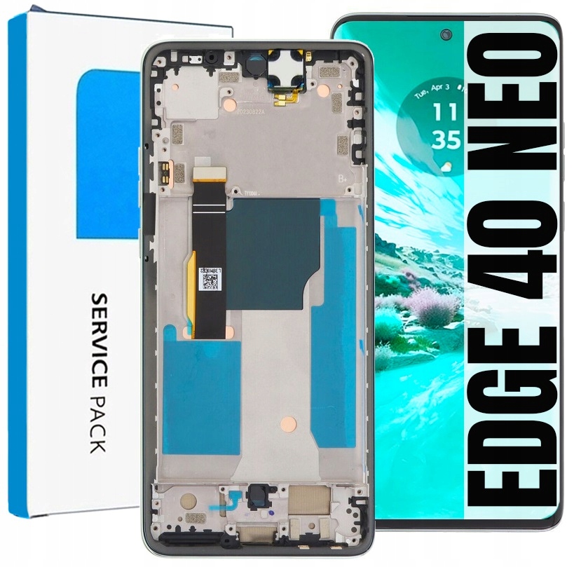 Displej Pro Motorola Edge 40 Neo Originál Obrazovka Rámeček Zelený