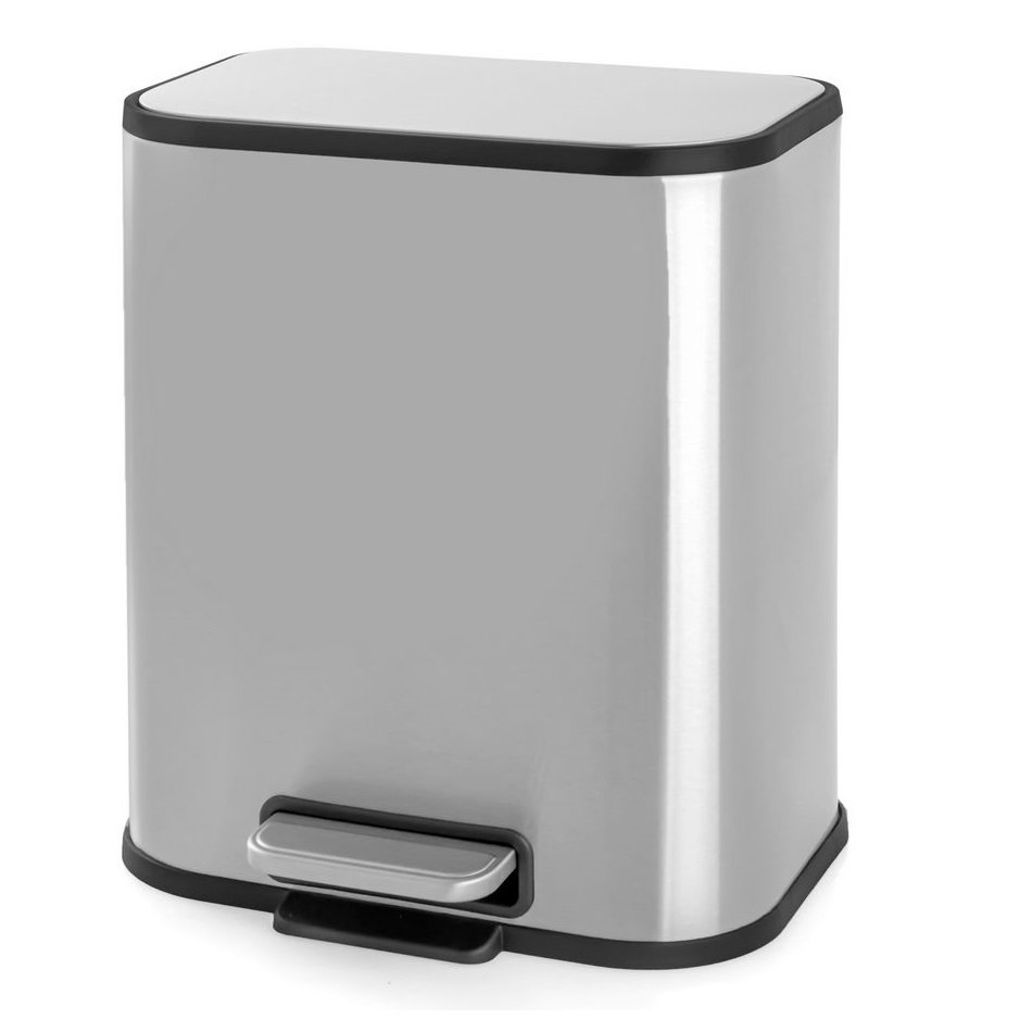 Levně Koupelnový kancelářský koš na odpadky, 5 L, pomalu padající klapka