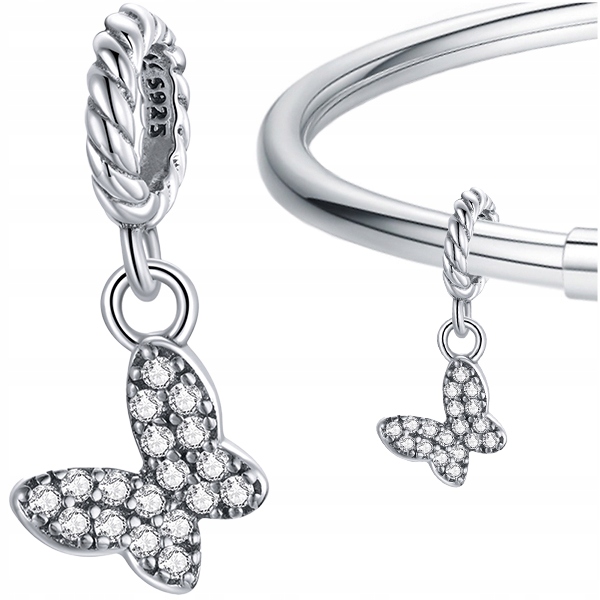 

Charms Motylek motyl zawieszka koralik srebro 925