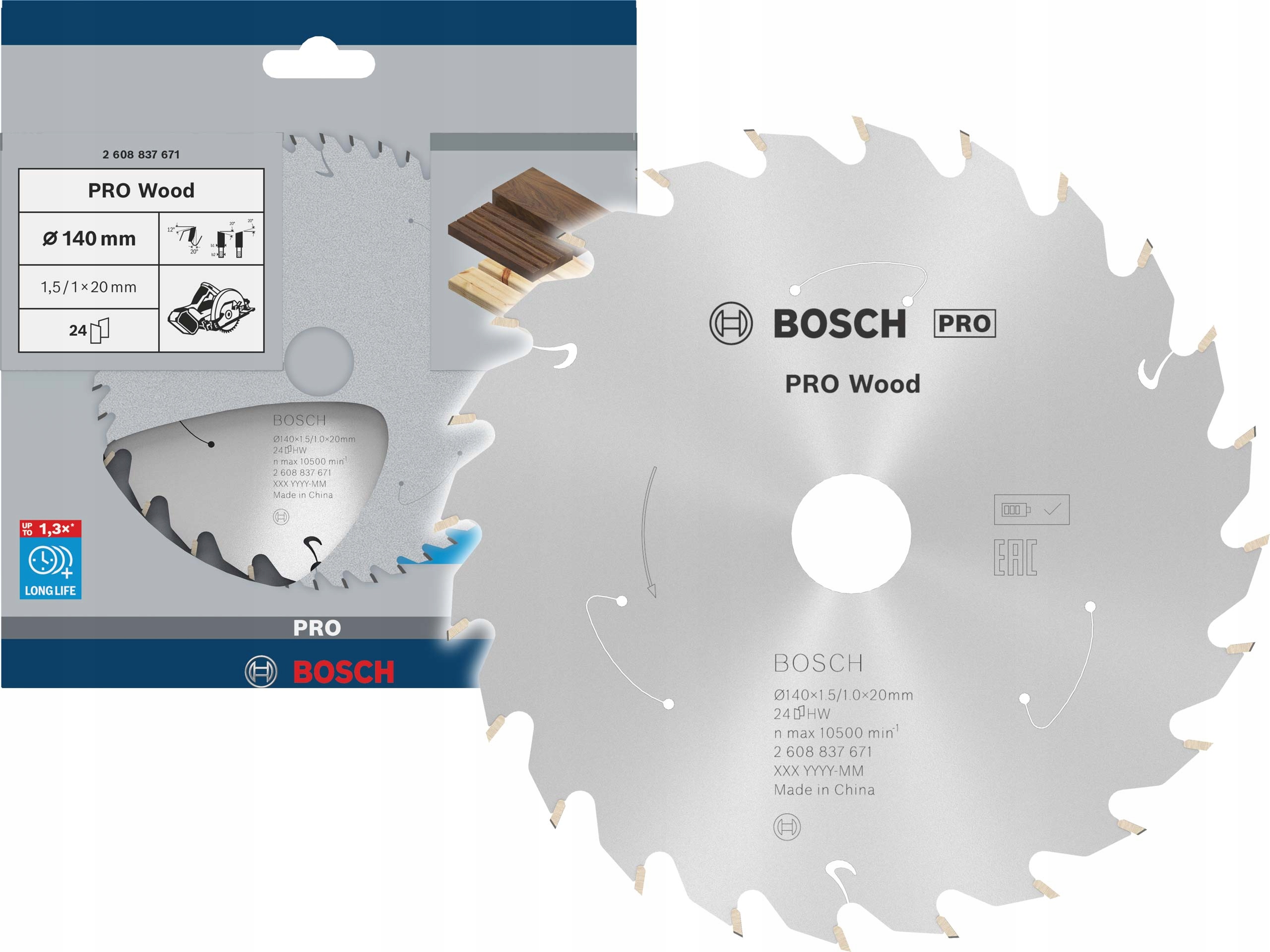 Bosch tarcza do drewna 140x20x1,5 Z24 do narzędzi akumulatorowych Pro Wood