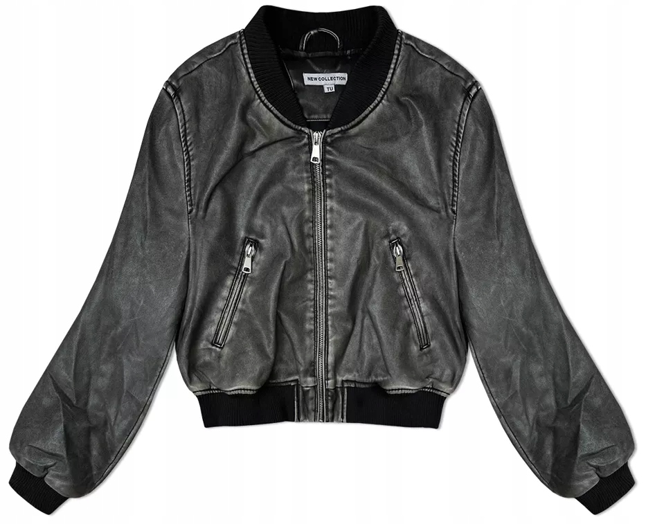 Bunda Z Eko-kůže TT042 Šedá Univerzální