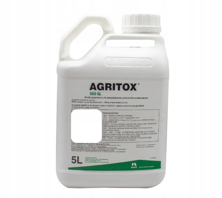 

Agritox 500SL 5L Na Chwasty Dwuliścienne Mcpa