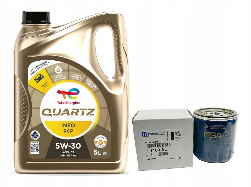 Olejový filtr Oe Psa 1109AL olej Total Rcp 5W30 5L 1.2 PureTech VTi Thp