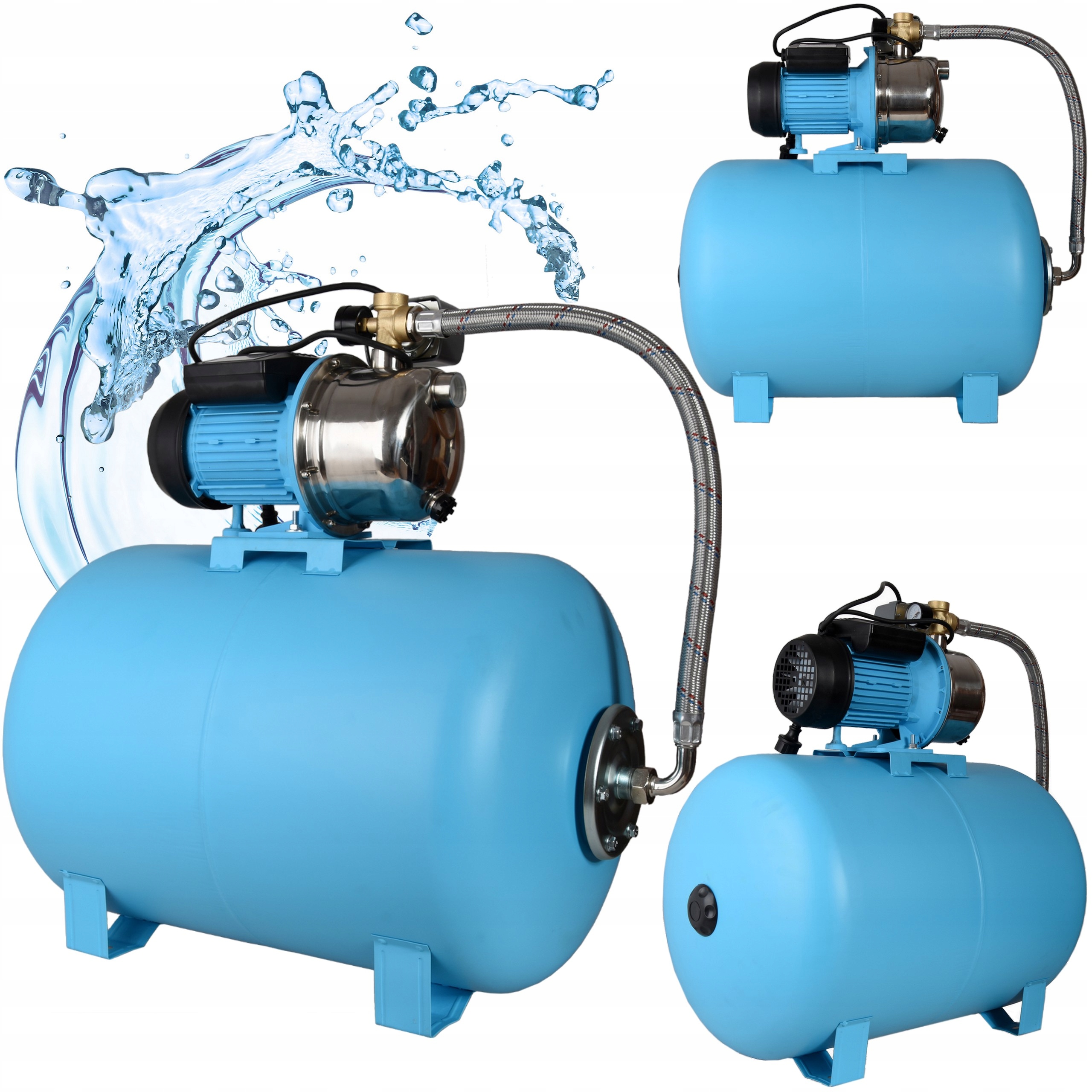 Čerpadlo Do Domu Na Vodu Hydrofor 100L Hydroforový set Komplet 1100W Js Inox