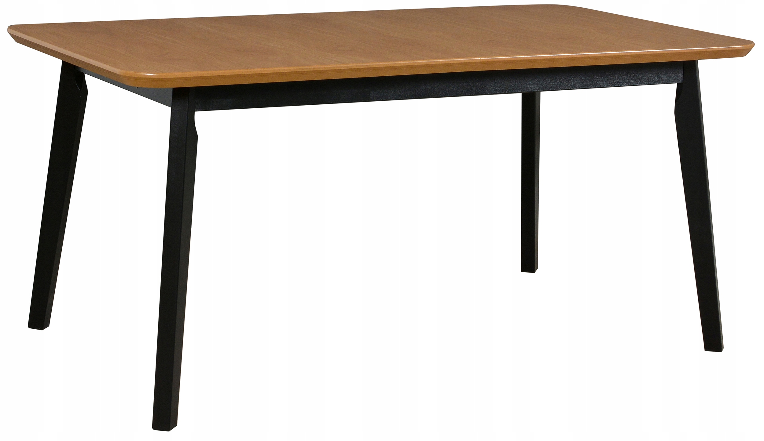 Dřevěný rozkládací stůl Ofitied 140-180 x 80 cm černý/přírodní dub