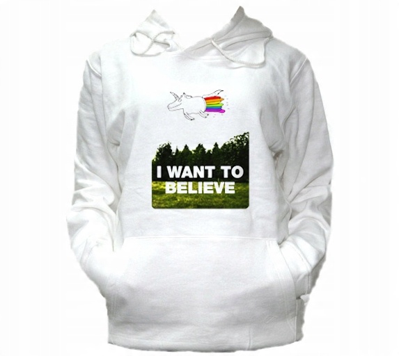 

XXL Bluza Kaptur Damska Unicorn I Want To Believe